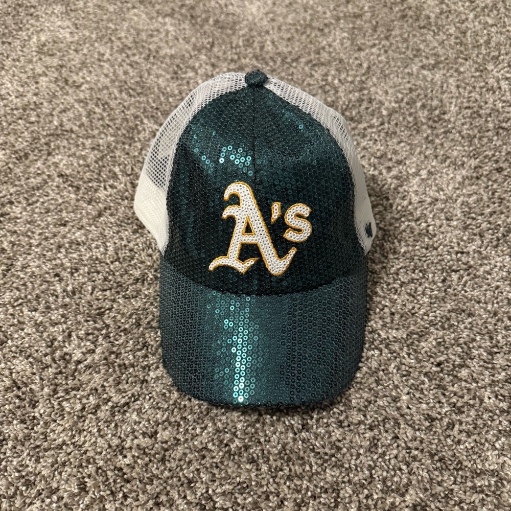 Oakland A’s Green Sequin Baseball Cap